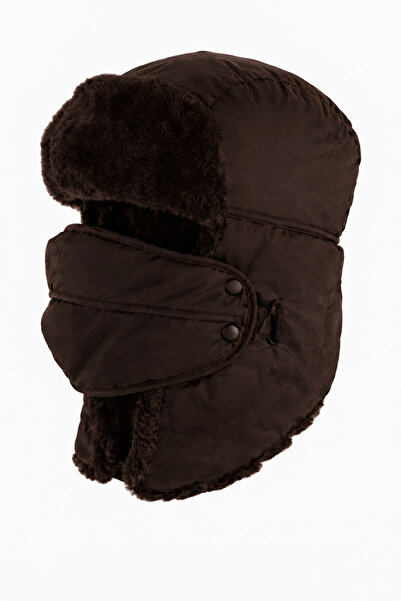 Kardelen Butik Denizli 70% Cotton 30% Acrylic, Furry Russian Pilot Hat, Water...