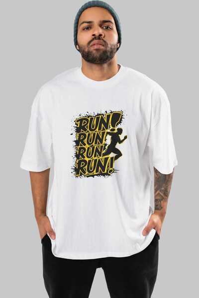 Ankhises GYM, Αθλητισμός, Fitness 46 μπλουζάκι με στάμπα μπροστά Λευκό Oversi...