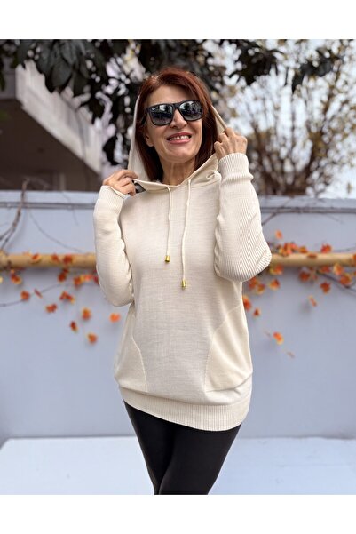 DenizEge Davella Hooded Knitwear Ecru