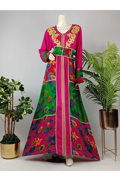 ASIAN Women's jalabiya with a luxurious design and vibrant colors – elegant e...
