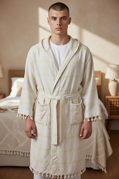 MORENELLEAURA 100% Cotton Towel Peshtemal Bathrobe – Hooded , Soft, Lightweig...