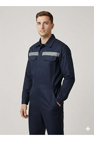 Seda Tekstil Gabardin Tulum, Uzun Kollu Boydan Giyilen Tulum, İşçi Tulumlari