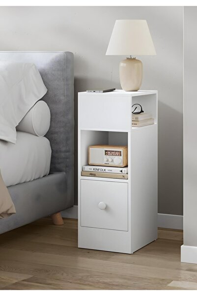 mobilyapratik Mia Dar Komodin – Çekmeceli, Değiştirilebilir Açık Bölmeli Komo...