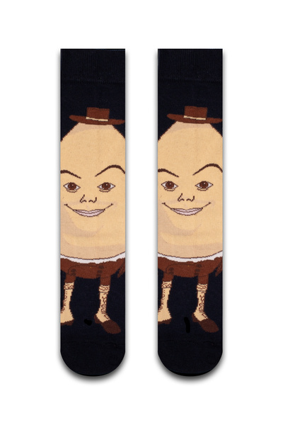 Neşeli Çoraplar Yumurta Adam Renkli Unisex Çorap
