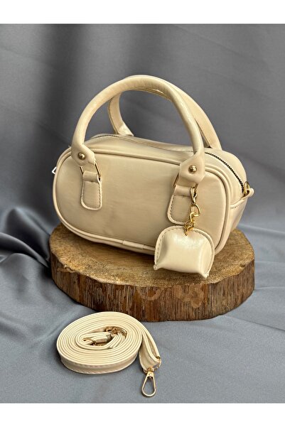 MİHRA STORE Women's Bag Lema Charm Detailed Patent Leather Zipper Closure Han...