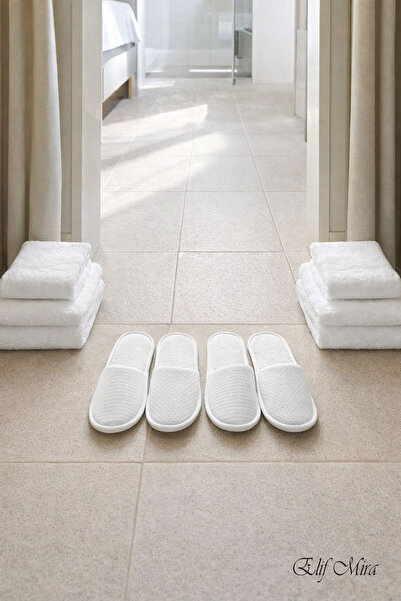 Elif Mira 100 Pairs of Non-Slip Sole Disposable Hotel Spa Slippers
