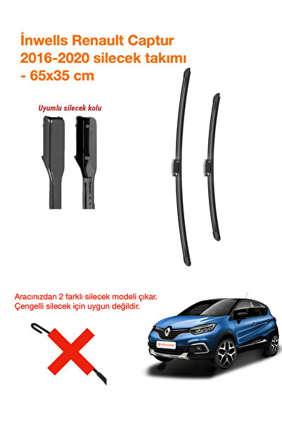 Inwells Renault Captur (2016-2020) Muz Silecek Takımı 65x35