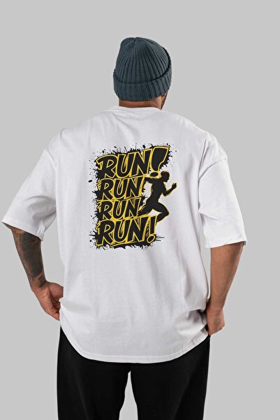 Ankhises GYM, Sports, Fitness 46 Λευκό μπλουζάκι με στάμπα στην πλάτη, Ανδρικ...