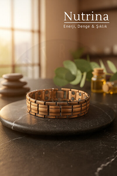 NUTRINA Bakır Bileşenli Manyetik Bileklik Unisex