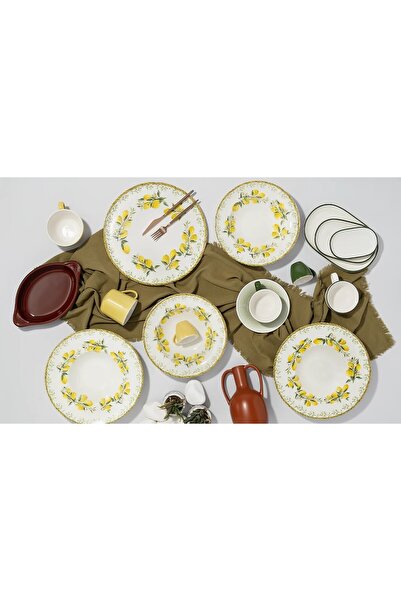 İD FİNE Verona Miro Çukur Tabak 25 cm 2'li -Makarna Tabağı-Mantı Tabağı-Yemek...