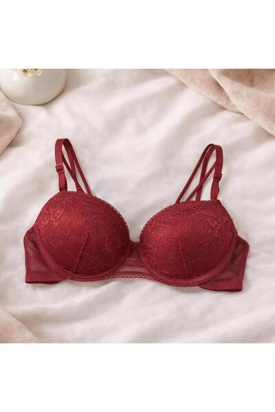 SCM LINGERIE Bordo Unpadded Lace Underwire Bra
