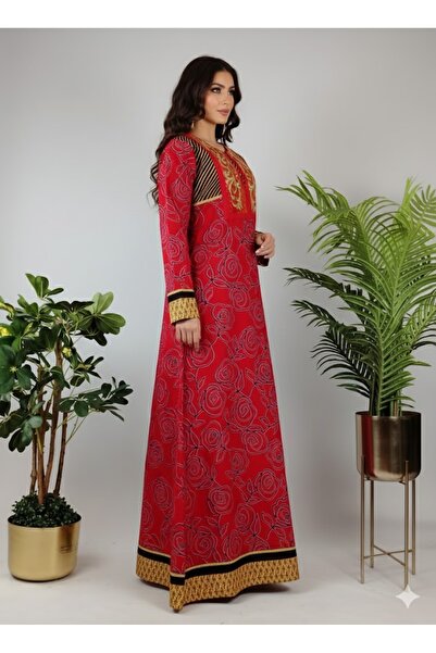 ASIAN جلابية ثريا نسائية بتطريز فاخر وتصميم أنيق – قماش قطني مريح لإطلالة راقية