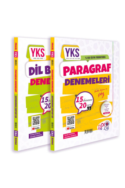 Ulti Yayınları Prolig Yayınları TYT AYT 15x20 Paragraf Dil Bilgisi Branş Dene...