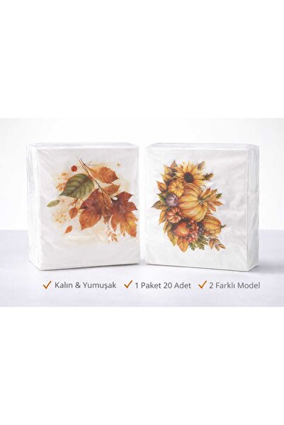 CKM silikon 2Li Sonbahar Konseptli Peçete