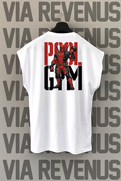 Vordevia Pool Gym Spate cu imprimeu Zero Sleeve bumbac 100% Sport tricou