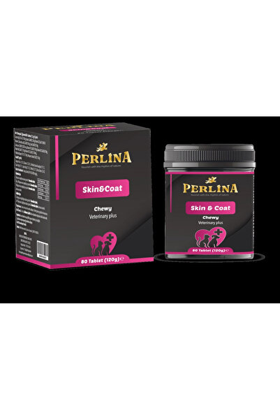 Perlina Skin & Coat Çiğnenebilir Kedi ve Köpek Veteriner Desteği, Tüy ve Deri...