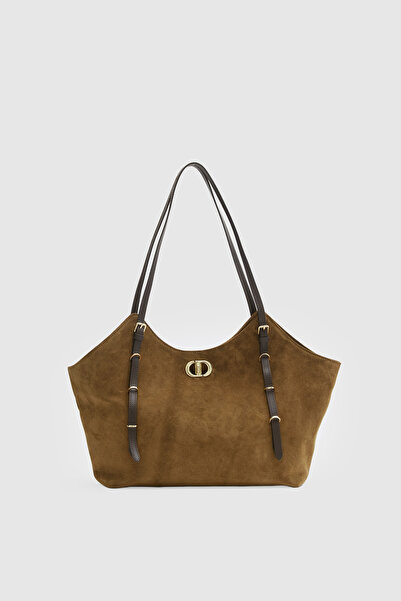 OGGO Suvea Mink Suede Genuine Leather Shoulder Bag