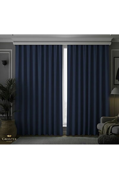 GROSTER SPOR Perdea opacă bleumarin, rezistentă la lumină și la soare, perdea...