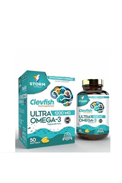 STORM VİTALS كبسولات كليفيش أوميجا ألترا 1200 50 كبسولة هلامية