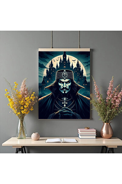 Printees Painting - Illustration with Vlad the Impaler - Canvas on frame
