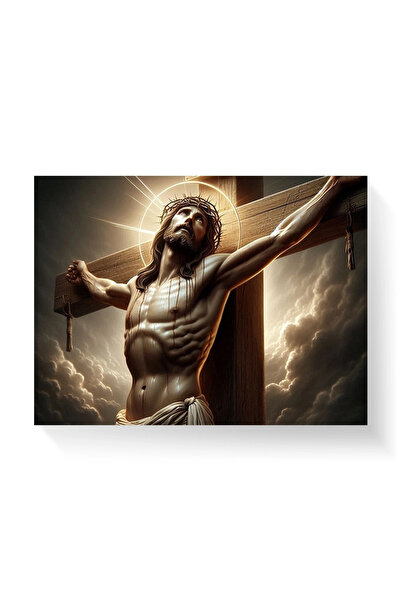 Printees Tablou - Isus Hristos pe cruce - Canvas pe șasiu