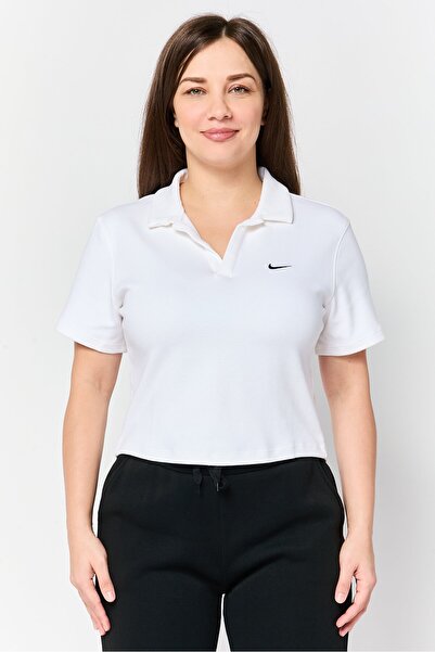 Nike Women Sportswear Fit Short Sleeve Outdoor Polo Shirt, White