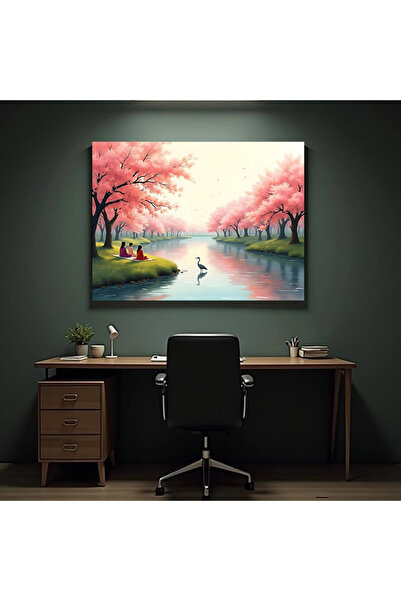Printees Painting - Spring on the riverbank - Canvas on frame
