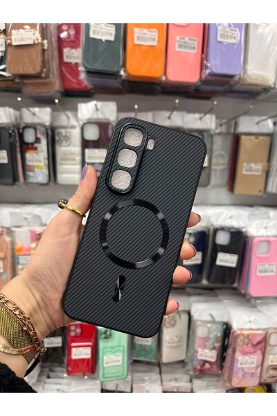 TECNOTREND İnfinix Hot 60 Pro Plus 4G Uyumlu Telefon Kılıfı Karbon Fiber Doku...