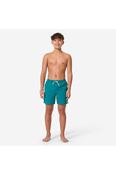 Decathlon Çocuk Kısa Deniz Şortu - Yeşil - 100 Seersucker