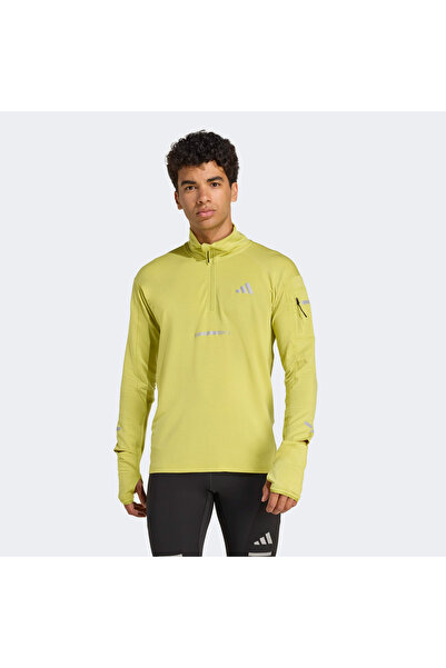 adidas سترة Adi365 Running Climawarm+ للرجال باللون الأخضر للجري