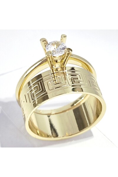 Milena Wedding Ring and Ring Set Size 9 14k GOLD Plated Model VR1