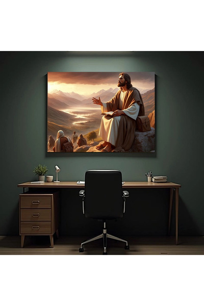 Printees Tablou - Hristos predicând - Canvas pe șasiu