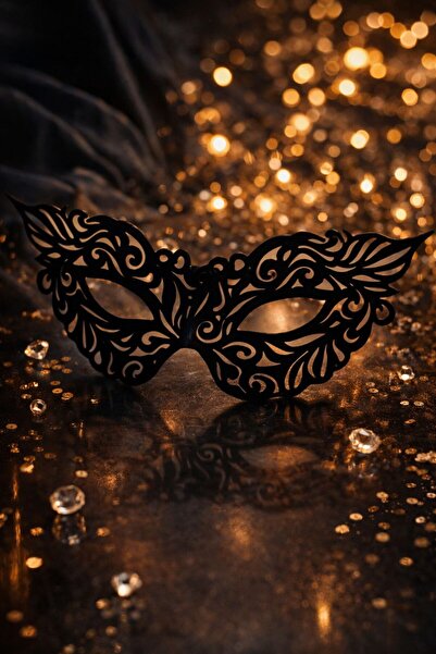 Mayah Concept Özel Tasarım Siyah Dekoratif Maske | 3D Üretim | Şık & Hafif