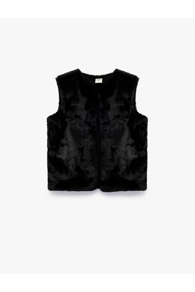 Koton Kolsuz Bisiklet Yaka Suni Kürk Yelek