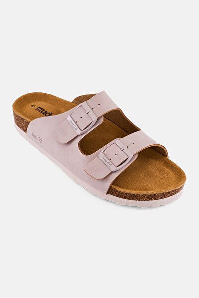 MUDD Women Adjustable Buckle Cork Sandals, Light Lavender