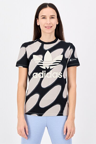 adidas تيشيرت رياضي نسائي من ماريميكو × أوريجينالز، بأكمام قصيرة، مناسب للأنش...