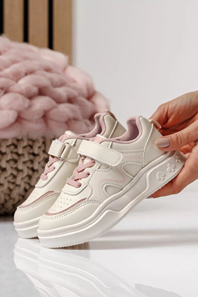 Zaira Ροζ παιδικά πάνινα παπούτσια από οικολογικό δέρμα Alina #24039 - 27