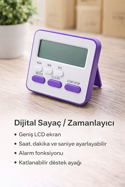 gaman -MOR- Dijital Mutfak-öğrenci-spor Zamanlayıcısı 24 Saat Geri Sayım Alar...