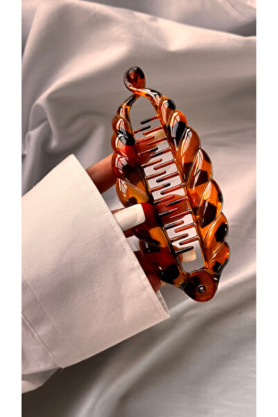 YOYYO Kadın Siyah Klasik Muz Saç Tokası - Burgu Model Güçlü Tutuşlu Klips