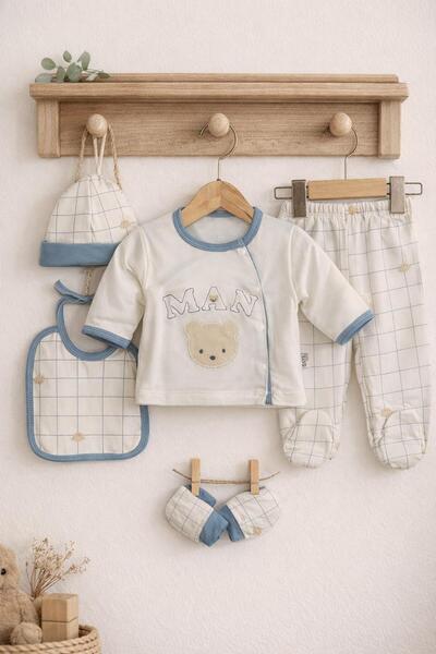 BYS BABY FASHION طقم ملابس خروج من المستشفى للأطفال حديثي الولادة من القطن ال...
