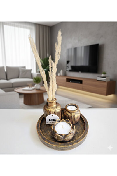 Alba Home Decor Dekoratif sunumluk vazo set