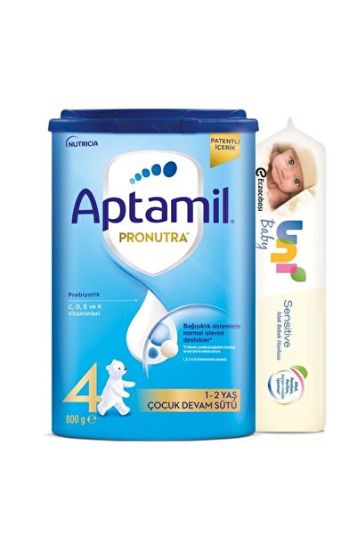 Aptamil Nutrıcıa Pronutra 800GR Devam Sütü No:4 (1-2 Yaş) + Islak Mendil Hediye