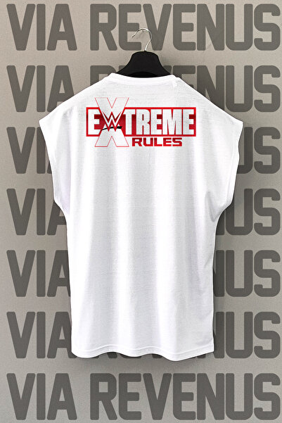 Vordevia WWE Extreme Rules Spate cu imprimeu Zero Sleeve bumbac 100% Sport tr...