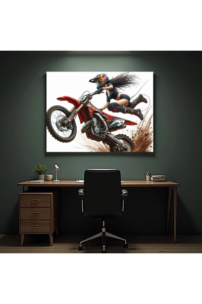 Printees Tablou - Free Ride Girl - Canvas pe șasiu