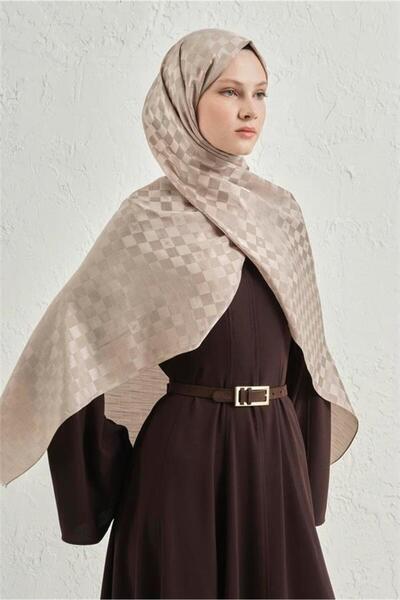 Armine Cotton Silk Shawl - Soft Mink 07