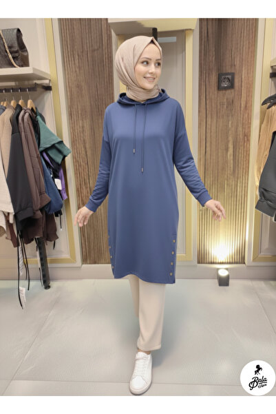 Bala Giyim Women's Two Thread Button Detailed Tunic