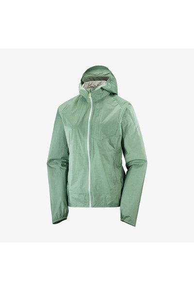 Salomon Bonatti Waterproof Kadın Yeşil Yağmurluk