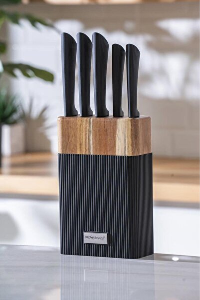 ACAR Cooper Siyah 6 Parça Standlı Bıçak Seti HWN-07964