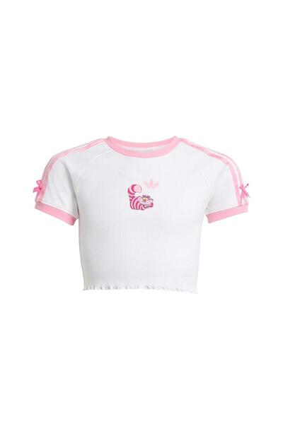 adidas Children's White T-Shirt Slim Crop t Ke2728