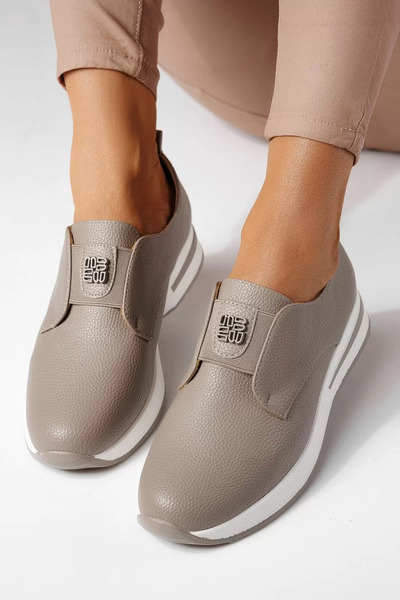 Zaira Дамски сиви ежедневни обувки от екокожа Lara #24202 - 40